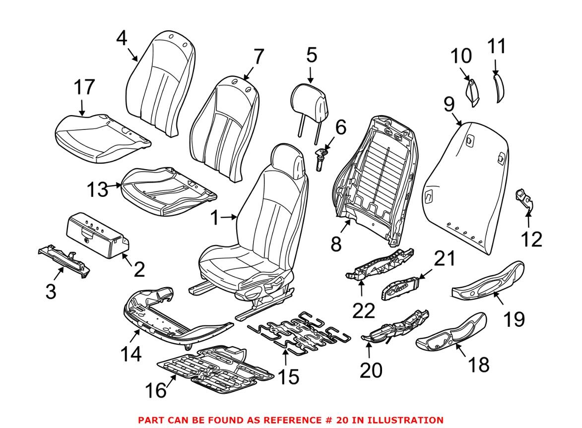 BMW Power Seat Switch 52108251626